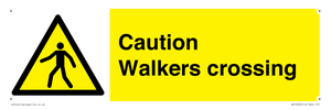 Caution walkers crossing